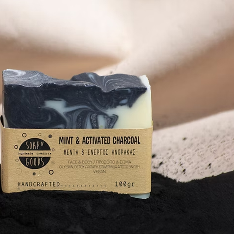 Mint & Activated Charcoal Soap 55gr - Detox