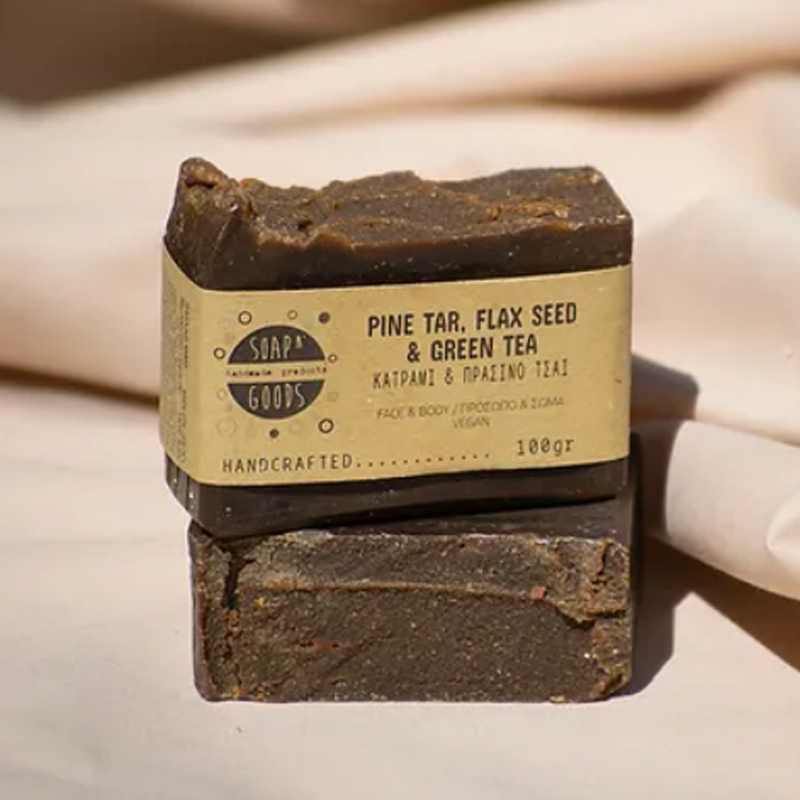 Pine Tar, Flax Seed & Tea Tree Soap