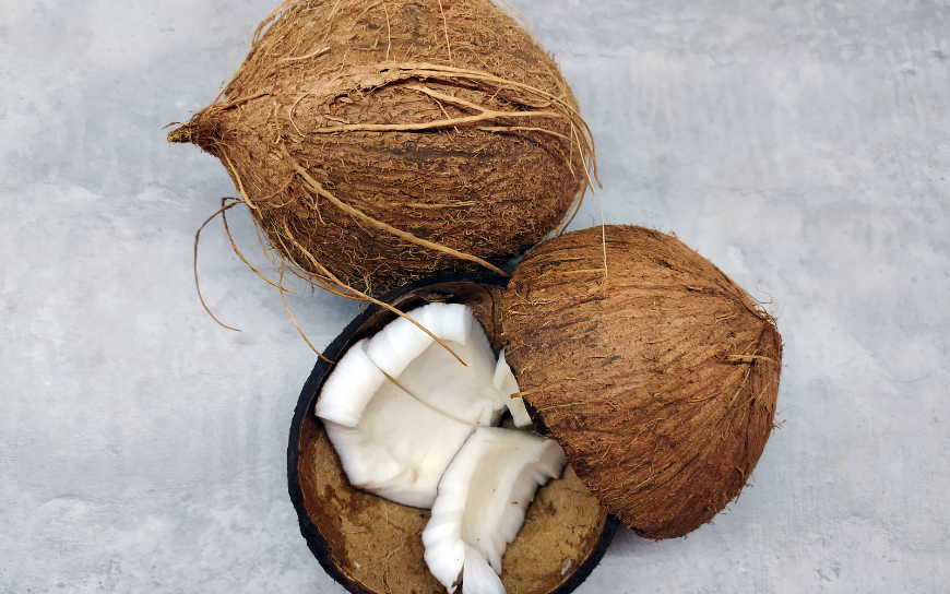 Use coconut oil as an eye cream Two coconuts