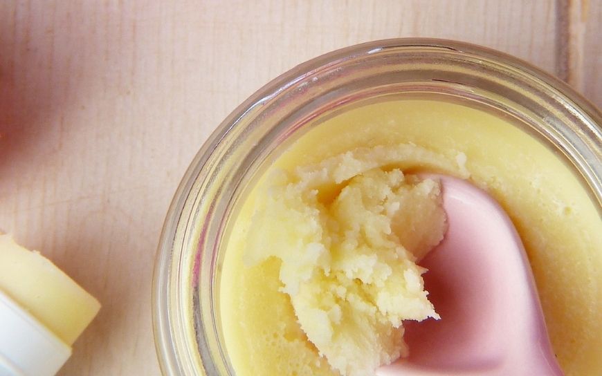 A handmade lip balm