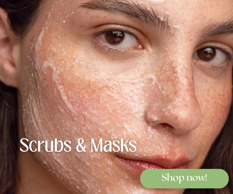 Discover natural face scrubs and masks for clear, smooth skin. Exfoliate, detox, hydrate, or soothe—formulas for every skin type and concern.