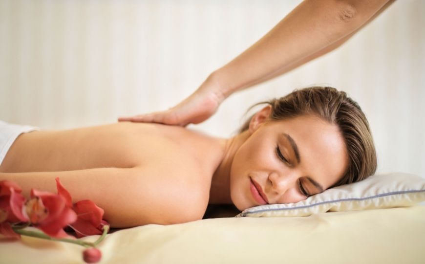 Woman having a massage