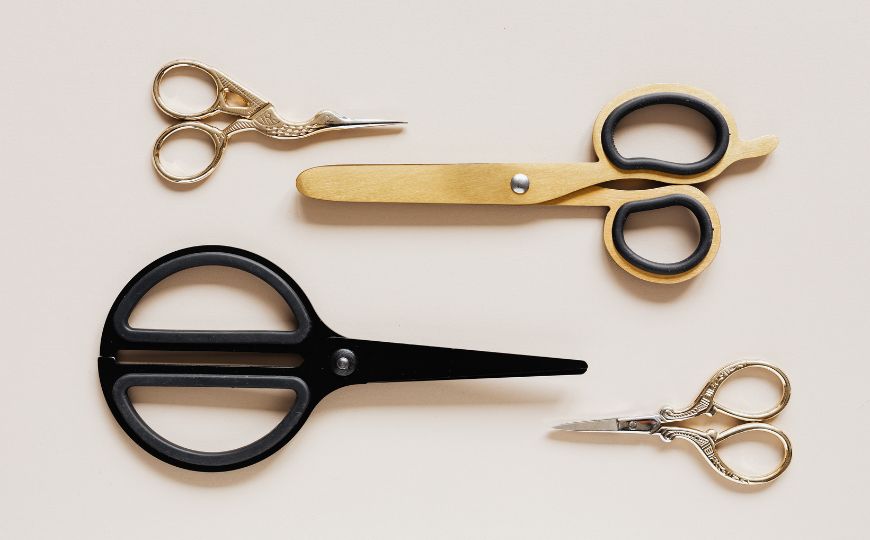 Four pairs of scissors