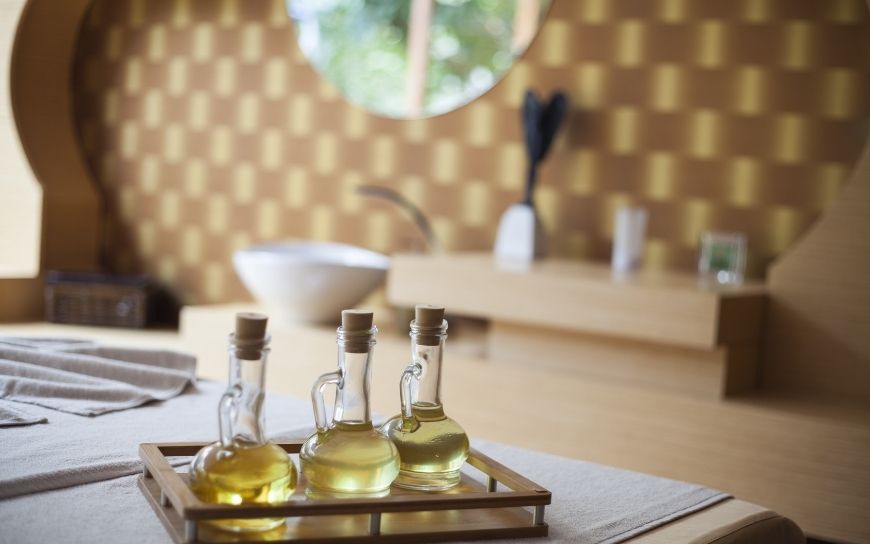 Oils in a spa room