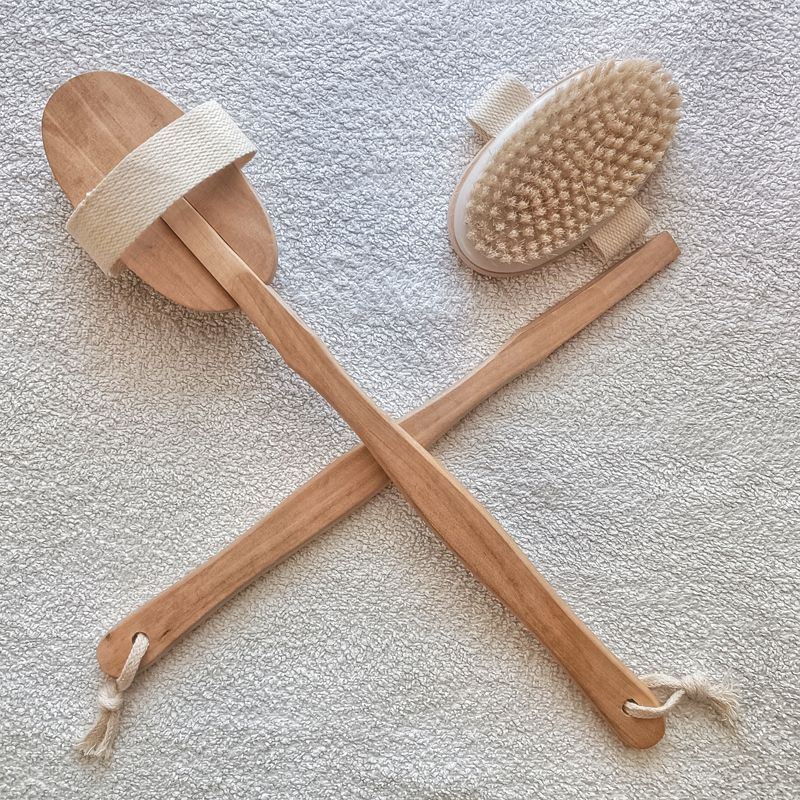 Wooden Body Brush with Detachable Handle